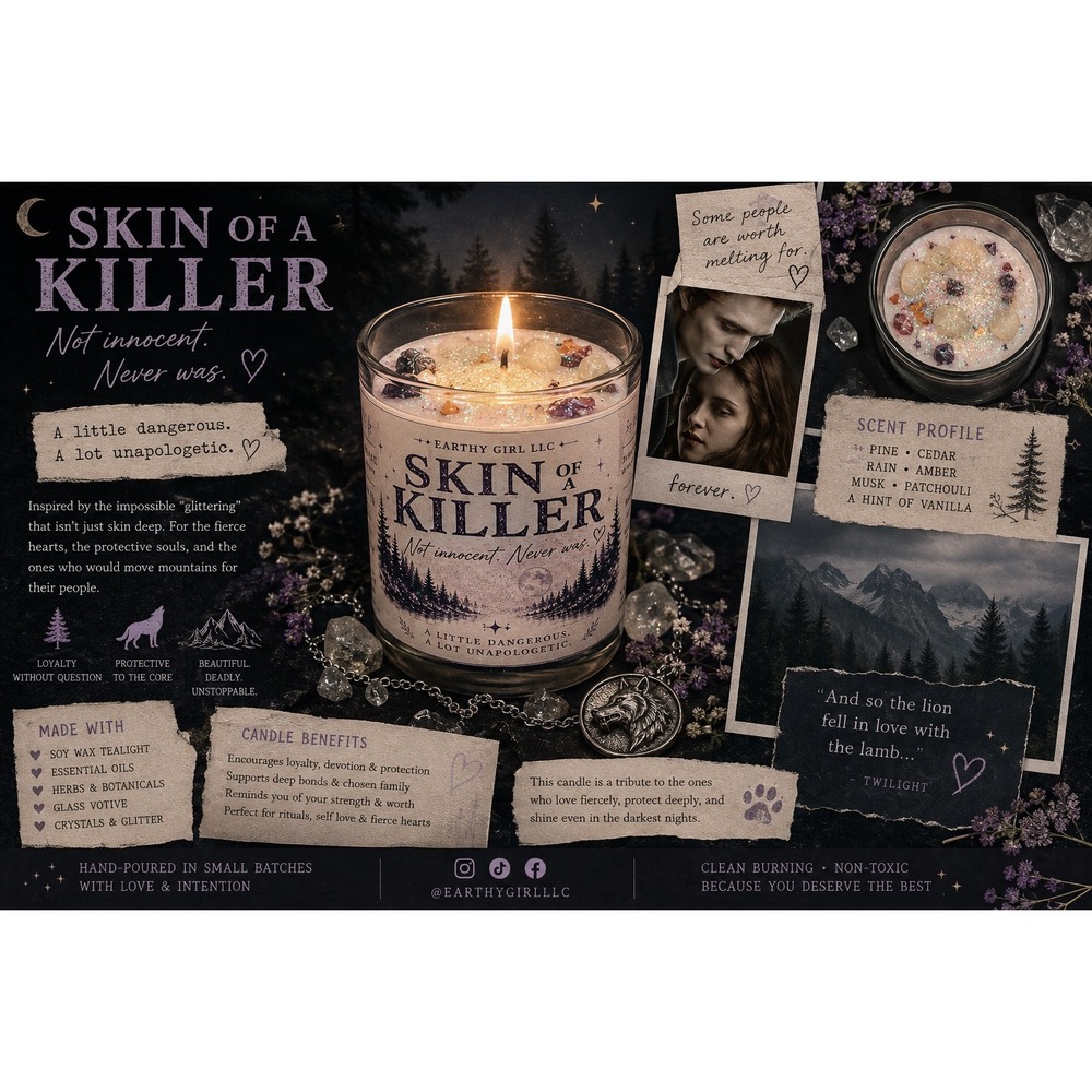 Skin of a Killer TwilightInspired Soy Tea Light Candle Set